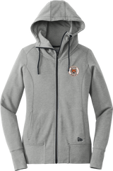 Biggby Bobcats New Era Ladies Tri-Blend Fleece Full-Zip Hoodie