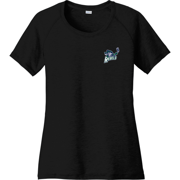 Kensington Valley Rebels Ladies PosiCharge Tri-Blend Wicking Scoop Neck Raglan Tee