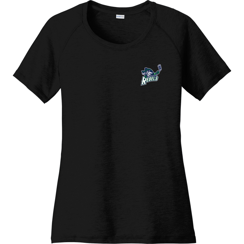 Kensington Valley Rebels Ladies PosiCharge Tri-Blend Wicking Scoop Neck Raglan Tee