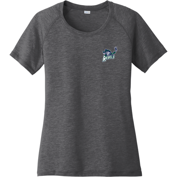Kensington Valley Rebels Ladies PosiCharge Tri-Blend Wicking Scoop Neck Raglan Tee