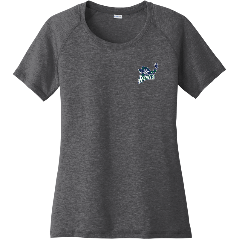 Kensington Valley Rebels Ladies PosiCharge Tri-Blend Wicking Scoop Neck Raglan Tee