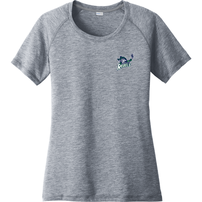 Kensington Valley Rebels Ladies PosiCharge Tri-Blend Wicking Scoop Neck Raglan Tee