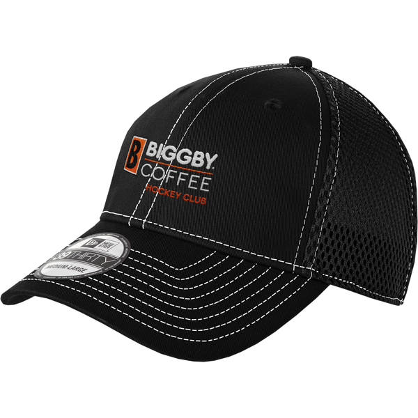 Biggby Coffee Hockey Club New Era Stretch Mesh Contrast Stitch Cap